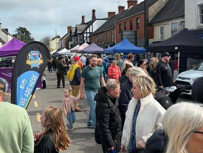 Visitors braved the wind to enjoy the Easter Saturday market with food and craft stalls, music and a samba band. 
