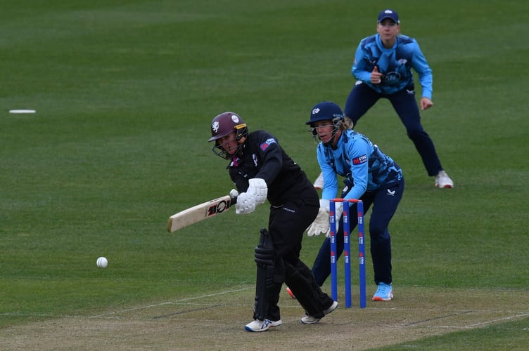 Sophie Luff on her way to a match-winning unbeaten 76 against Yorkshire