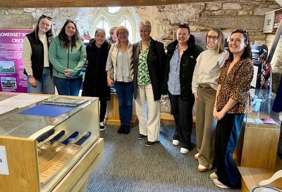Pictured, left to right, Jodie Filer, Georgina Adcock, Kiri Purssey, Lucy Turner, Judy Wimot, Helen Davies, Lisa Crampton and Hannah Thompson-Radford.