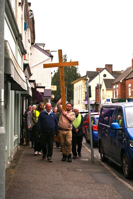 Wellington Churches Together 'Walk of Witness' along South Street and High Street to St John's Parish Church. 
