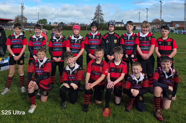 Wellington RFC Raptors Under 11s' winning squad