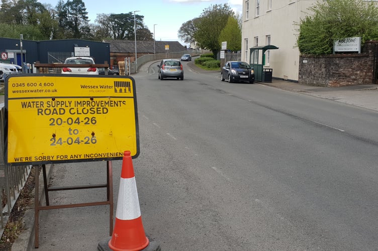 Station Road, Wellington, is being closed for four nights from April 20 for water works.