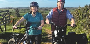 Pair cycling length of country for hospice