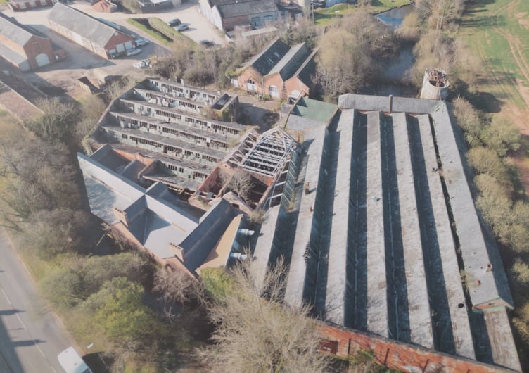 A drone's eye view of Wellington's Toneworks site.