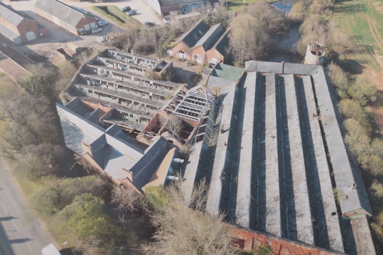 A drone's eye view of Wellington's Toneworks site.