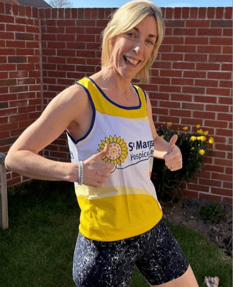 Kirsty Goss, who ran the London Landmarks Half-Marathon to fund-raise for St Margaret's Hospice which cared for her late brother Ben.