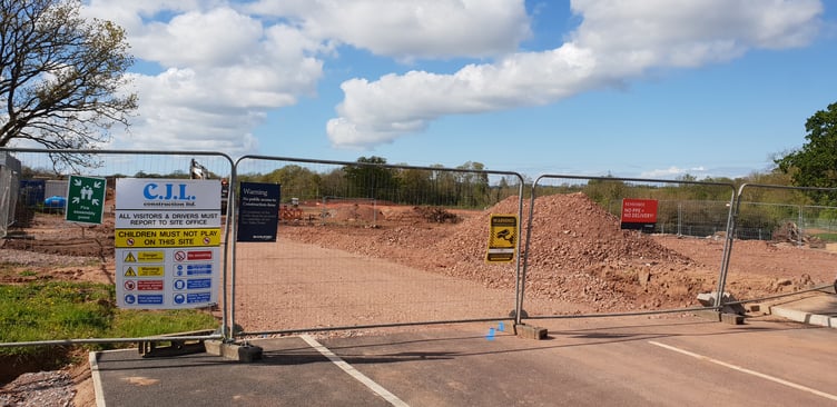 A road is being built from Nynehead Road to a site on which Wellington's new train station will be built.
