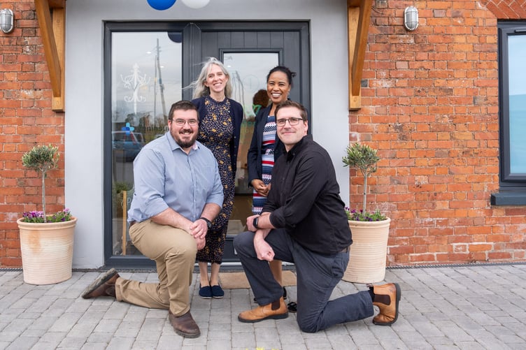 Peninsula PMS founders Tim Davies, James Davies, and Tina Teague, with lead clinician Charlie Brough.