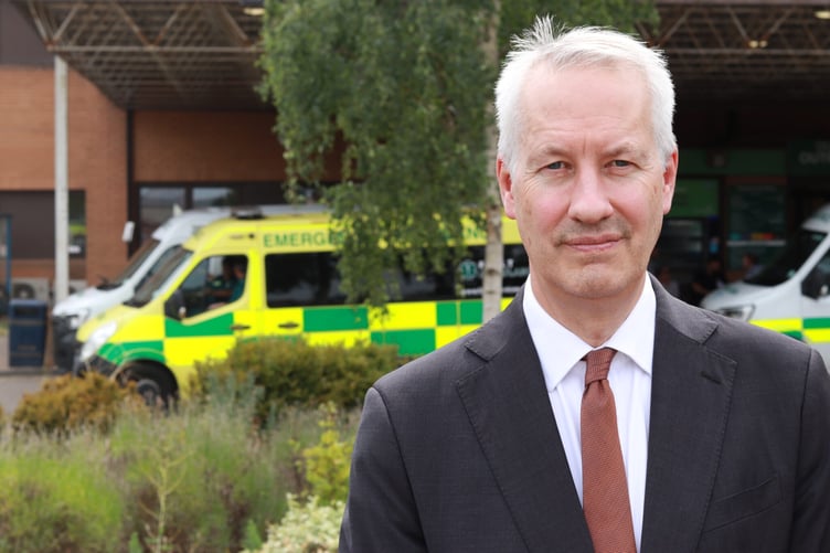 MP Gideon Amos says 'enough is enough' and lengthy A&E waits and 'corridor treatment' in hospitals needs to end.