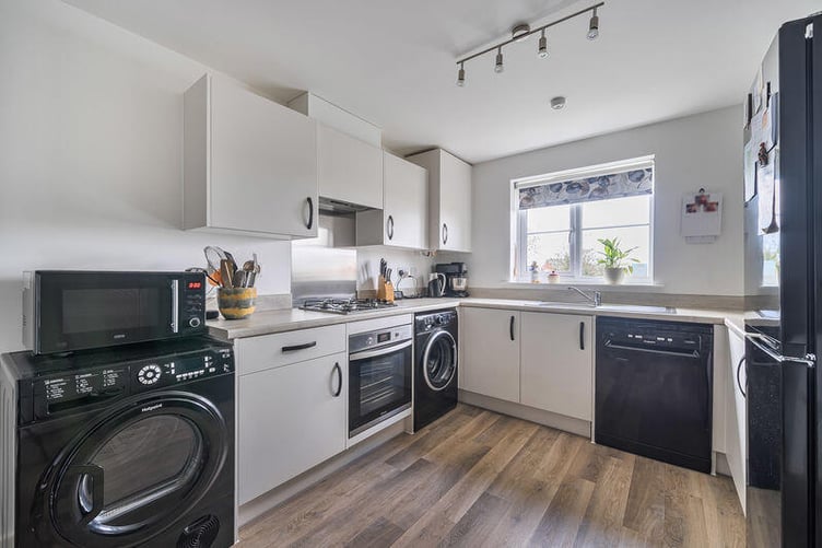 The spacious kitchen/diner is situated to the front aspect
