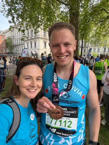 Local primary school teacher Harry Foster ran the London Marathon in memory of his daughter Olivia.  