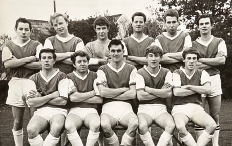Andrew Buttle, back second left, pictured with Wellington Reserves in the 60s