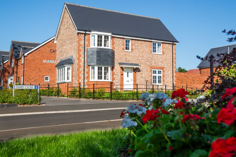 A view of the Cavanna Homes new housing estate, Oak Mount, in Hemyock.
