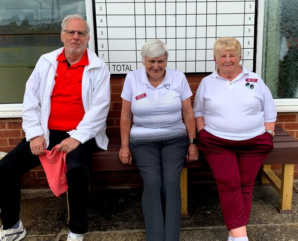 Club coaches, left to right:  Richard Whiting, Janet Moore and Angela Moore.