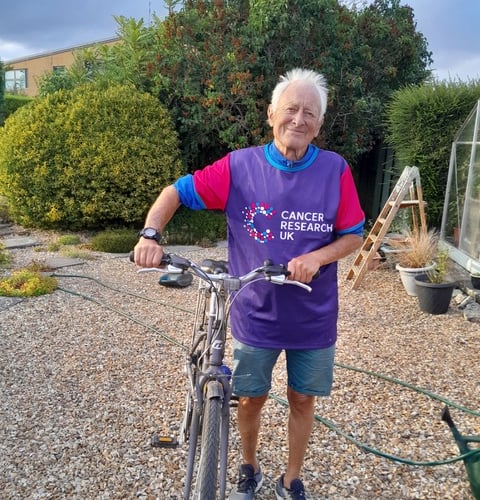 After a life devoted to cycling, Mike Ginger's family donated to the Fingerpost Fund in his memory.