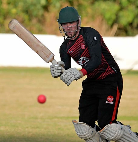 George Ruell - top scored for Wellington with 32 not out