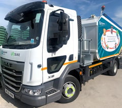 New trucks with food waste messaging