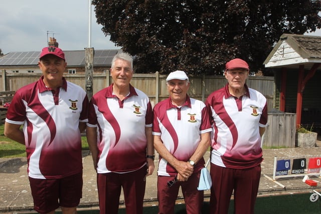 Members of Wellington A, left to right: Mark Bond, Mike Groves, Mike Copping and Nick Channon