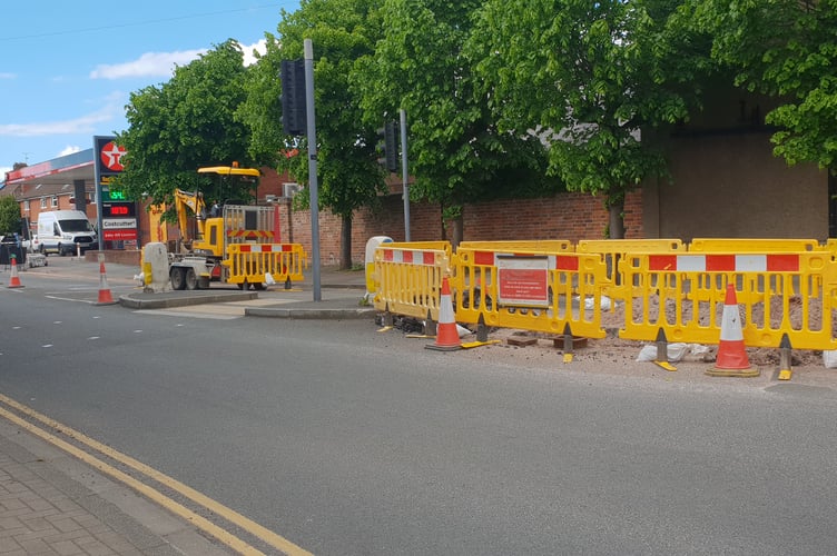 Traffic lights in the centre of Wellington have been replaced by temporary lights while emergency gas leak works take place in Longforth Road.