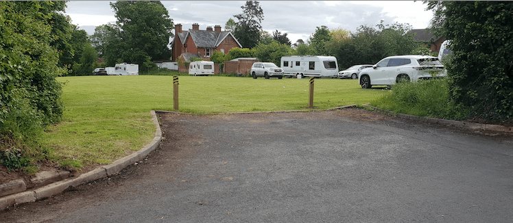 A barrier preventing vehicles entering the green off Hoyles Road, Wellington, has gone missing.