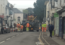 Contractors make a start on repairing some Wellington town centre potholes