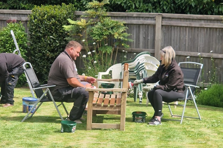 Volunteers spent time painting, repairing and giving the garden some TLC ready for the summer.