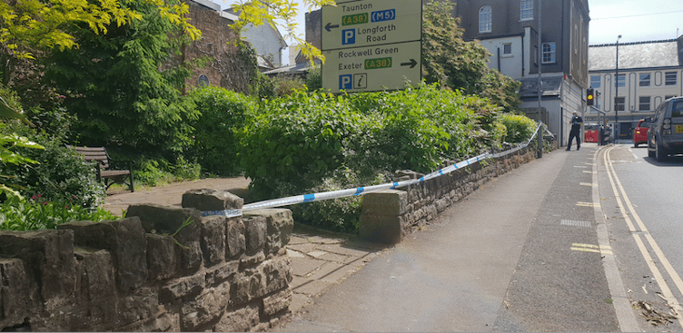 Monmouth Gardens, in North Street, Wellington, was cordoned off throughout Friday morning any police investigating a rape.