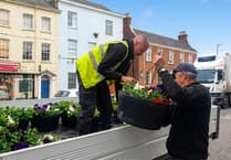 Summer feeling as colourful baskets go up in Wellington town centre