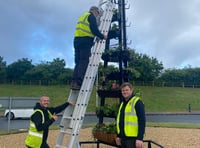Lost Wellington planter brings colour to local roundabout