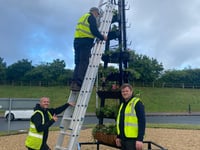 Lost Wellington planter brings colour to local roundabout