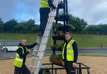 Lost Wellington planter brings colour to local roundabout