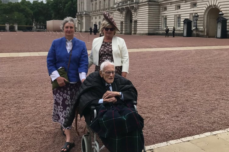Oaktree Court resident Ken was accompanied by his daughter Jane and care home activities lead Nicky.