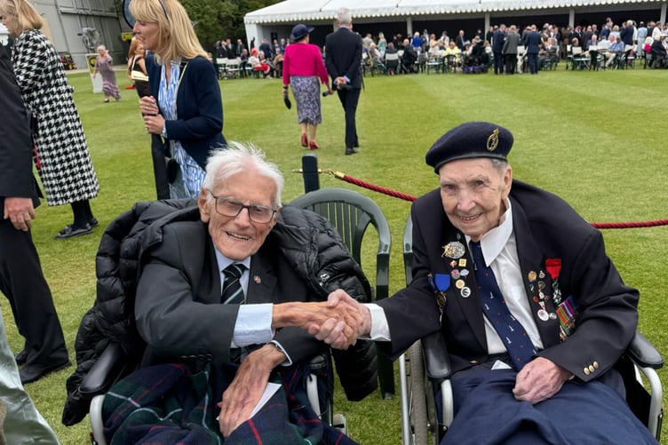 The WWII veteran took the time to meet up with old friends and fellow veterans.