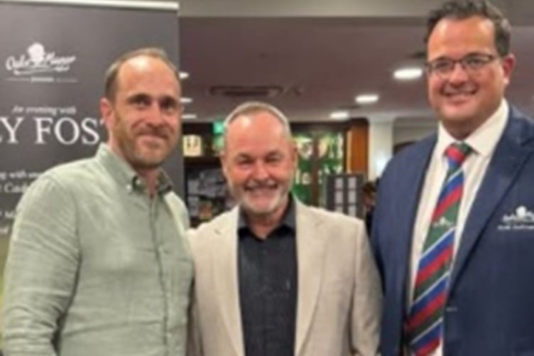 Captain's Charity Evening for Alfie Nick Foundation. Left to right: Alfie Nick's father, guest speaker Billy Foster and club captain Jon Ball