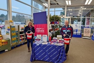 Help for Heroes volunteers help out at a variety of collections around Wellington and further afield.