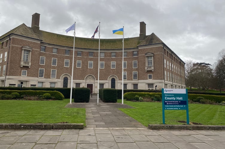 Somerset Council's County Hall headquarters, in Taunton.