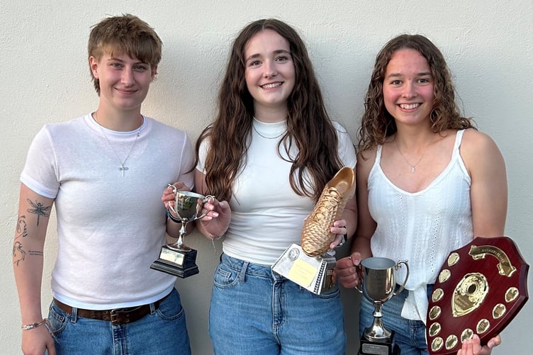 Left to right: Grayson Kennard, Leah Morrell and Milly H. Not in picture: Most Improved Player Erin C.