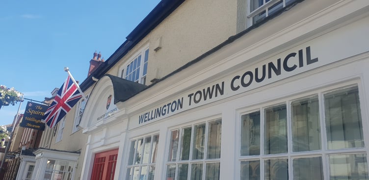 How the Union flag looked after being raised outside Wellington Town Council's offices for the first time in a decade.