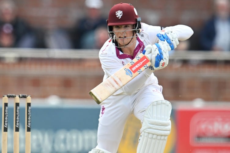 Young Thomas Rew - scored his maiden century for Somerset