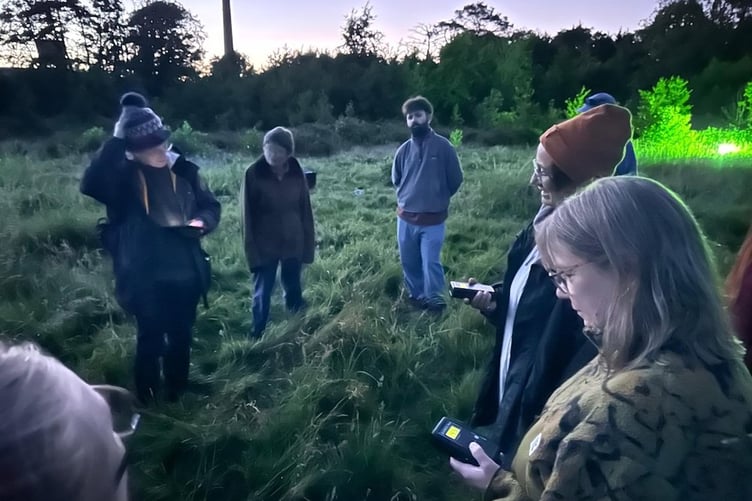 Bat detectors were used for a final bat walk activity as dusk approaches.