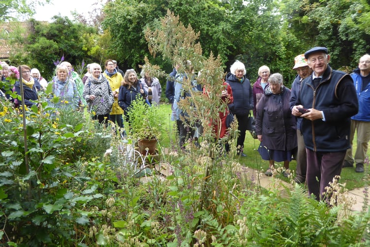 Sampford Arundel Garden Club made a visit to Bowey's privately owned garden at Kingston on Mary.