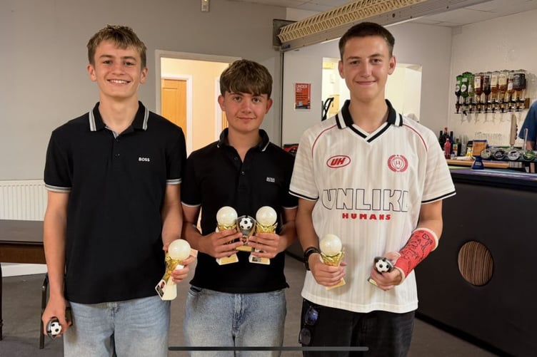 Zac F Managers player, Matt T players players, Supporters Player, Alfie P most improved player