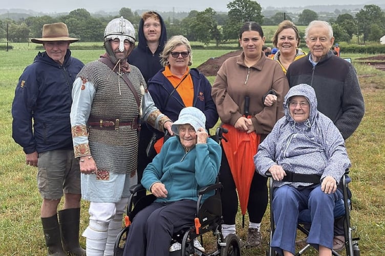 Residents and staff from Oaktree Court Care Home accompanied Beryl on her archaeology trip.