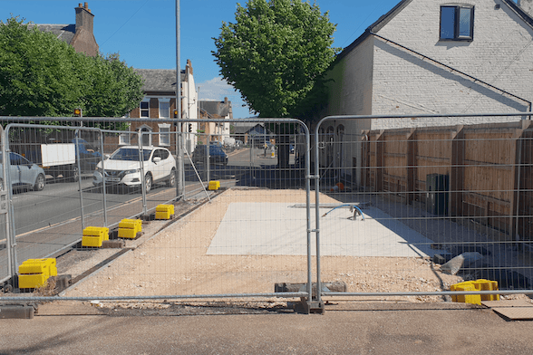 The site of Wellington's demolished Longforth Road public conveniences where new toilets are due to arrive in July.
