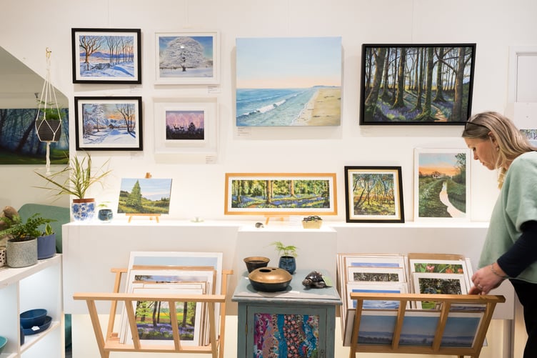 The gallery is home to an ever-changing array of work by local artists.