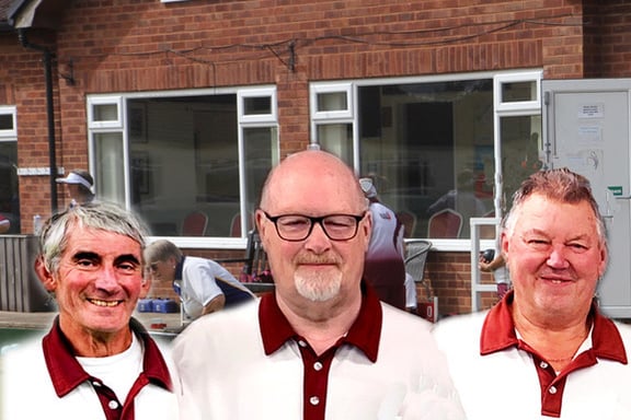 Left to right: Graham Brown, Bill Warnett and Tony Gibson.