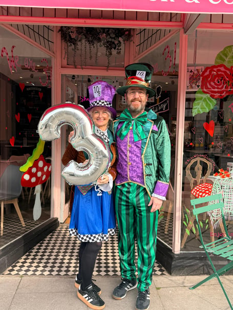 Wellington's House of Cake Mad Hatters Lesley Retallack and Chris Penk.
