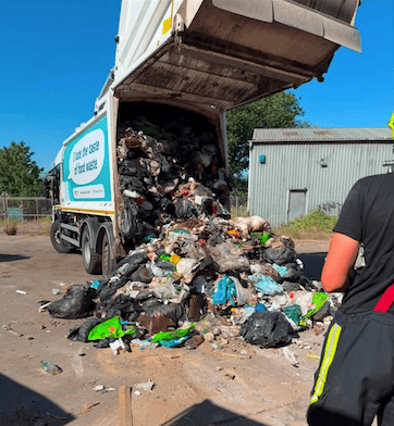 A Wellington fire crew was called when a li-ion battery was thought to have started a blaze in a bin collection lorry.