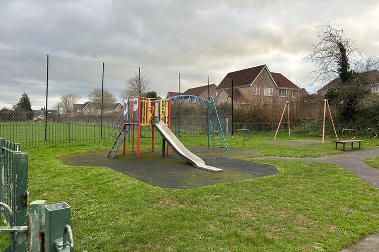Before the work, play equipment at Dobree Park was looking faded and unloved.