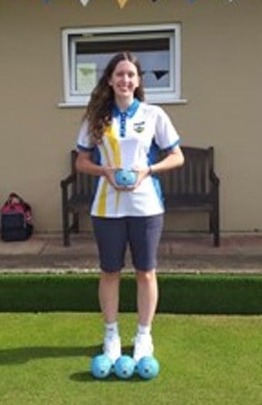 Saskia Hunt - a newcomer to bowls!